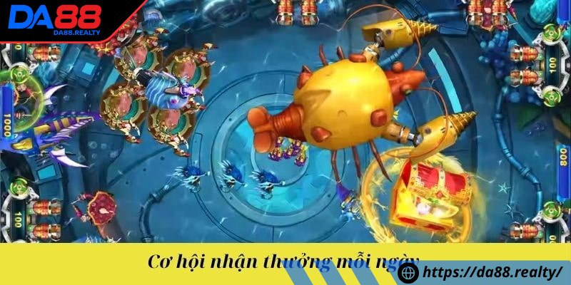 Cách nhận thưởng hàng ngày trong bắn cá DA88 đơn giản Cách nhận thưởng hàng ngày trong bắn cá DA88 giúp bạn tăng vốn cược