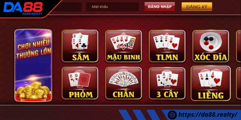 Tổng hợp game bài đổi thưởng phổ biến DA88 siêu hot Tổng hợp game bài đổi thưởng phổ biến DA88 cực đa dạng